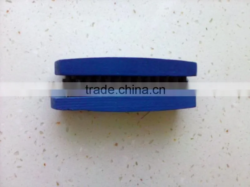 Good quality wholesale blue color Maple wood made shoes brush