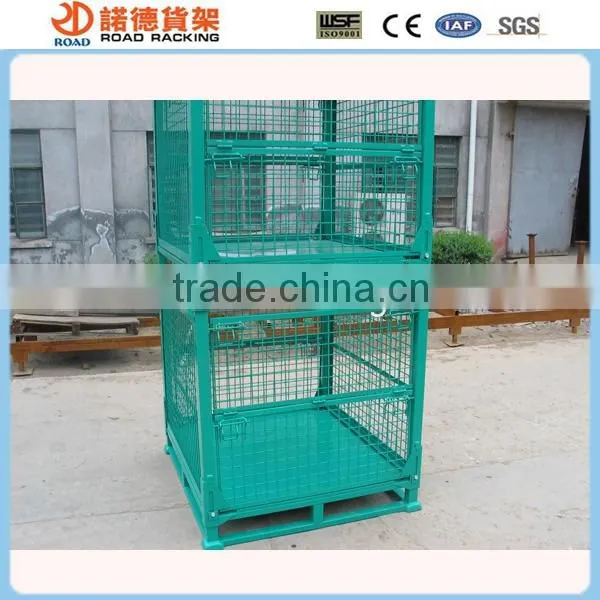 Stackable and foldable metal box pallet for producing deparment