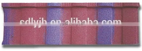 Colorful stone coated metal roofing tiles of construction materials