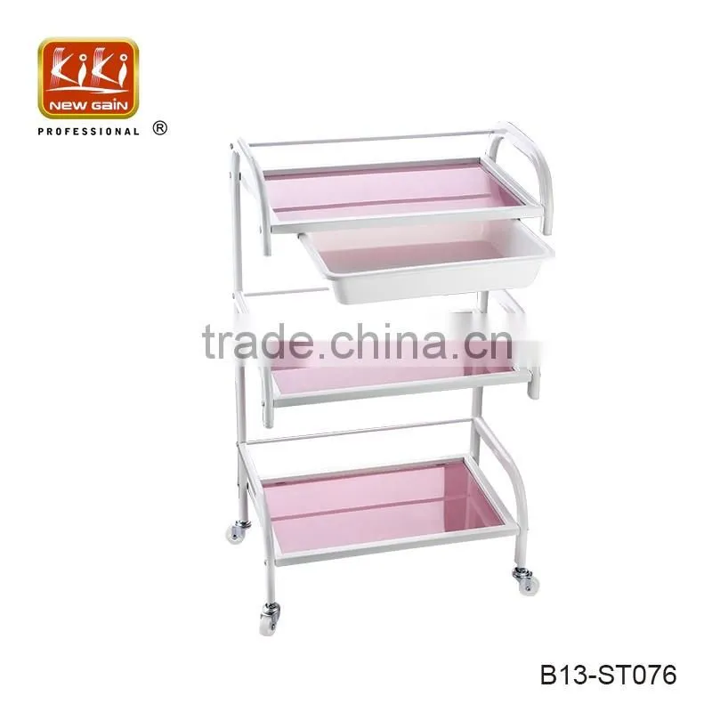 Salon Trolley Cart Spa Nail Pedicure Manicure Beauty Spa Rollers Storage Cart B13-ST076