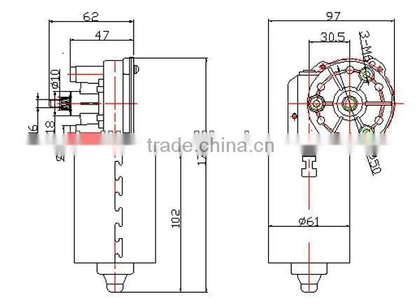 Professional DC motor 30-50W