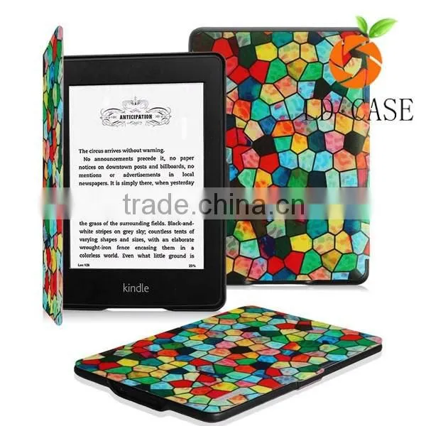 High quality waterproof fabric leather case cover, wholesale leather case for kindle