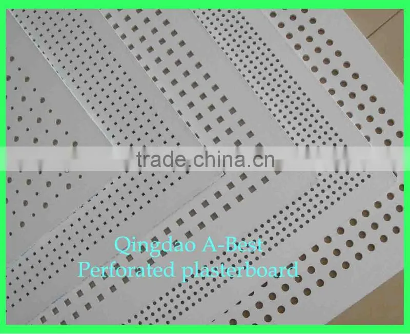Perforated acoustic gypsum board