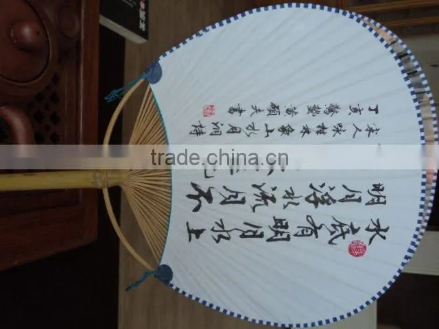 Low price natural bamboo hand fan from factory