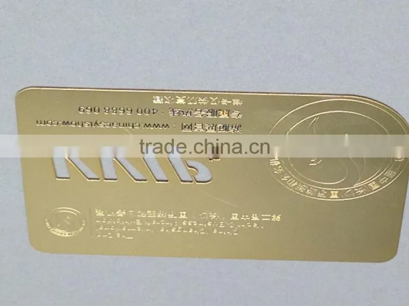 Golden metal card