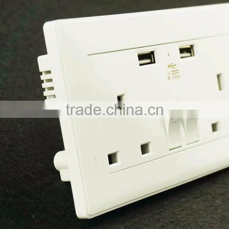 Latest style electric usb power wall switched socket