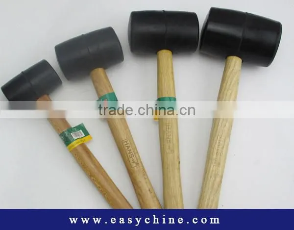 8-40oz Black Wooden Handle Rubber Mallet Hammer With Lowest Price