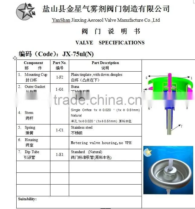 1 inch metered valve with L actuator for actuator