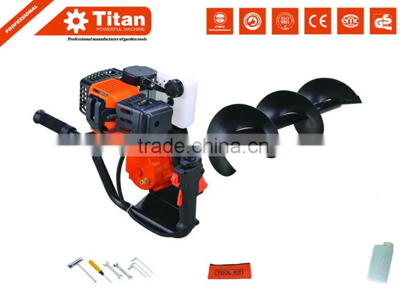 chinese made gasoline petrol 52cc one man operate earth auger with CE,GS,EUII certifications