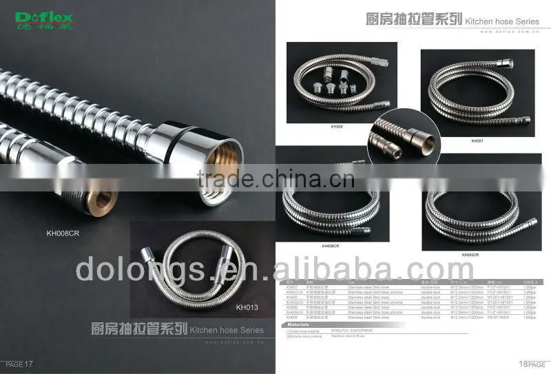 304# Stainless Steeel Shower Hose ,Rotational Nut,Double-lock 1.5m-2.0m ACS Certification