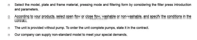 Pressing dehydration filter use of wastewater treatment techniques,recessed filter press for sale