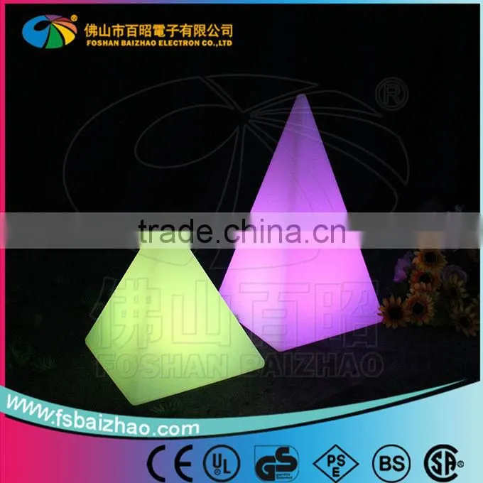Color changing remote LED pyramid light