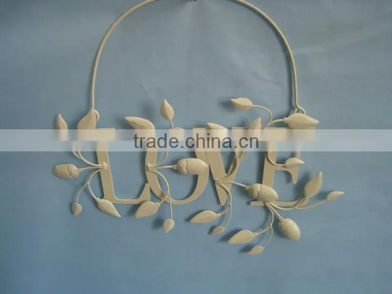 2015 popular vintage white wrought iron wall decor