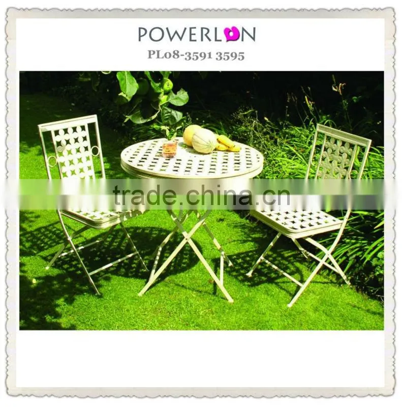 Outdoor Folding Patio Set Wrought Iron Garden Furniture