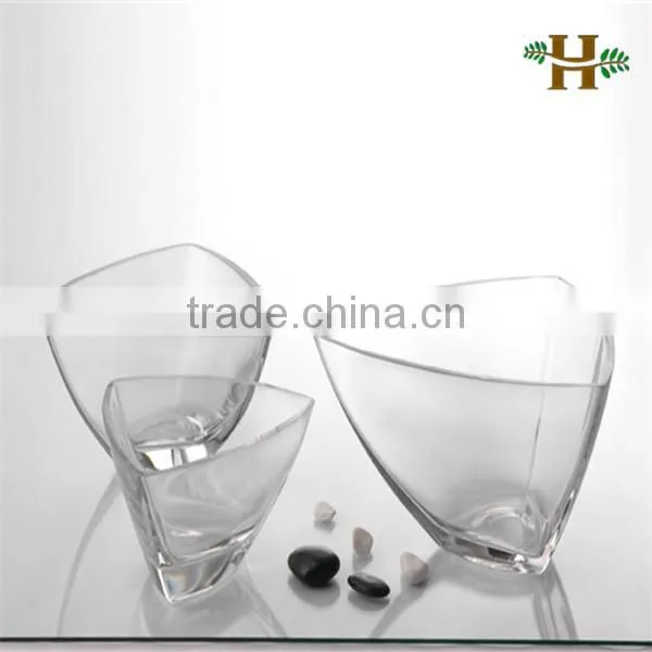 Handmade heart shaped cylinder glass vase, colored small unique wedding use vase