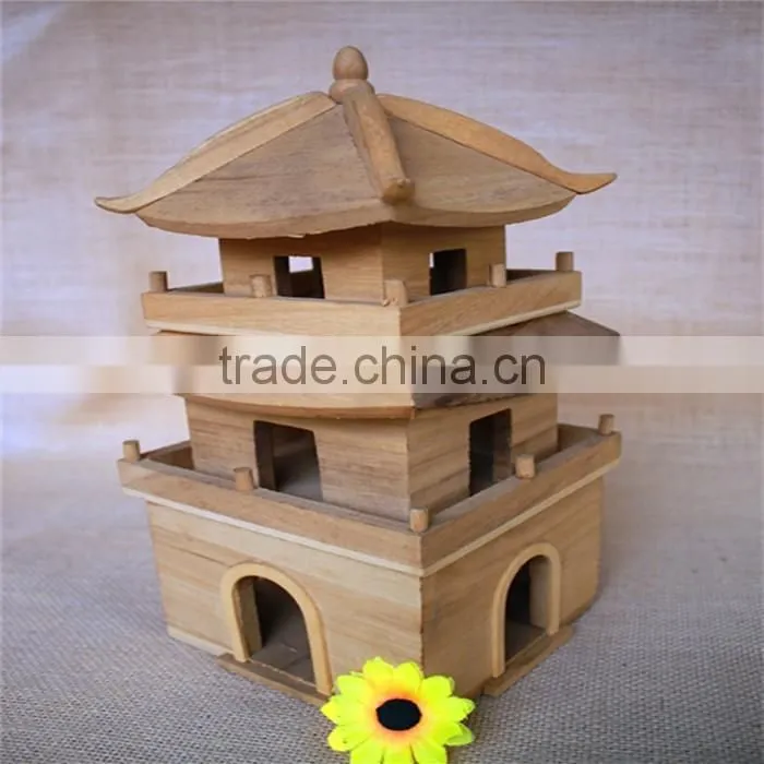 Unfinished tower wood house toy kids wood toys modular houses wood toys for sale