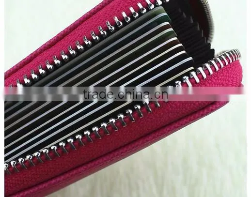 cy278 Genuine leather card holder slim wallet card wallet double Organ card package gift card holder