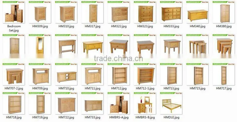 Classical England OAK Bedroom Furniture Set For Wholesale