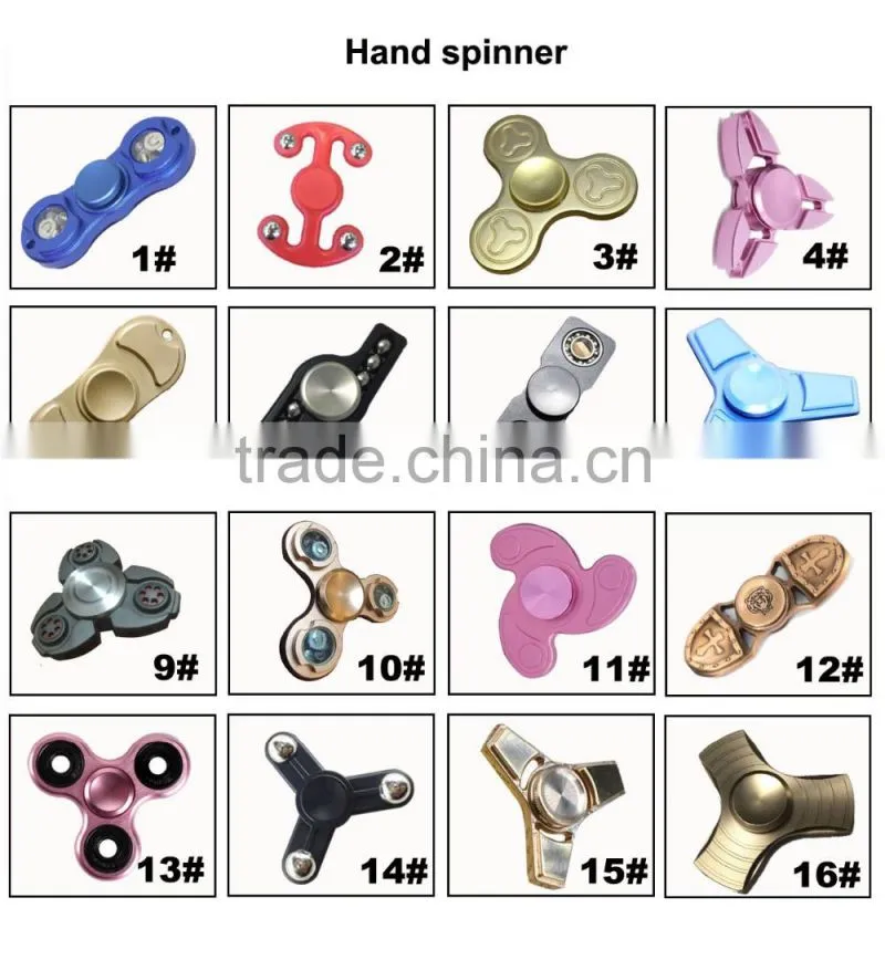 2017 New Design Hight Quality relieve stress ABS+stainless steel hand wind fidget spinner toys