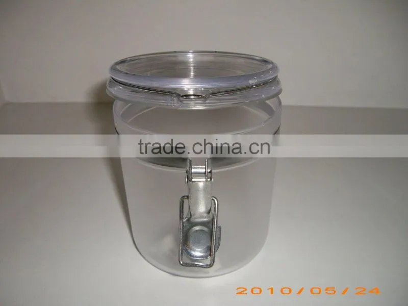 plastic round airtight canister