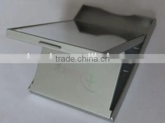 Plastic portable desktop make up mirror custom logo gift pocket mirror