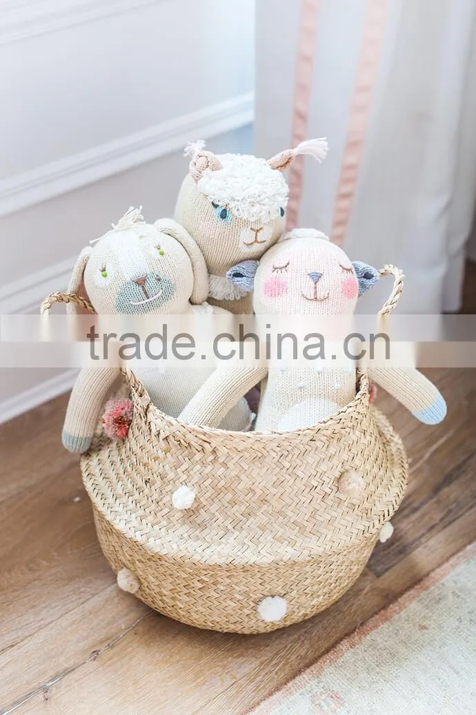 Nature seagrass belly baskets/ Eco-friendly seagrass laundry baskets