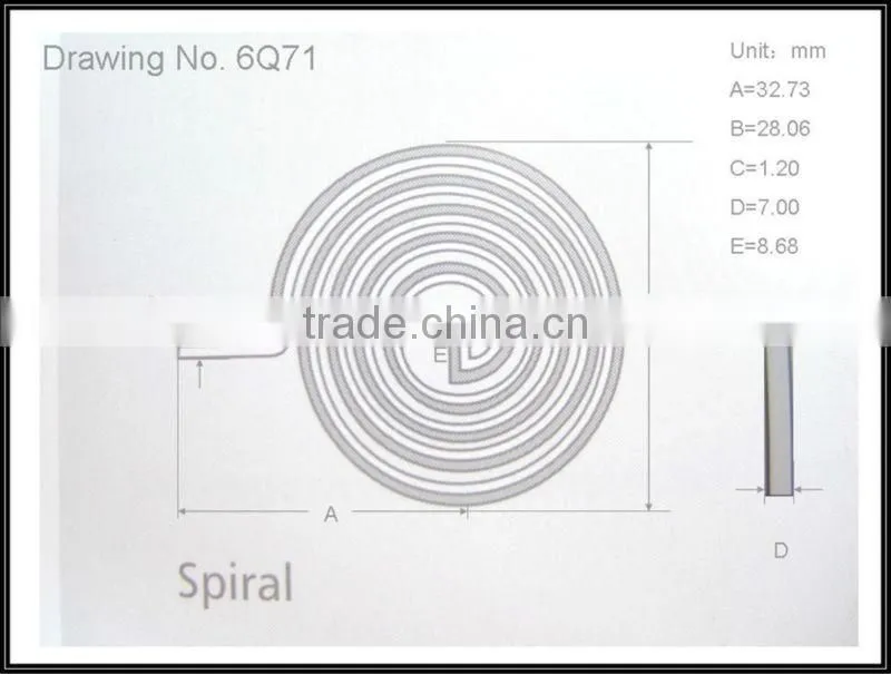 Various Thermostatic Bimetal Coils