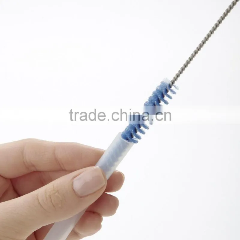 2016 wholesale Straw, Lid, and Long Brush set cleaning brush set