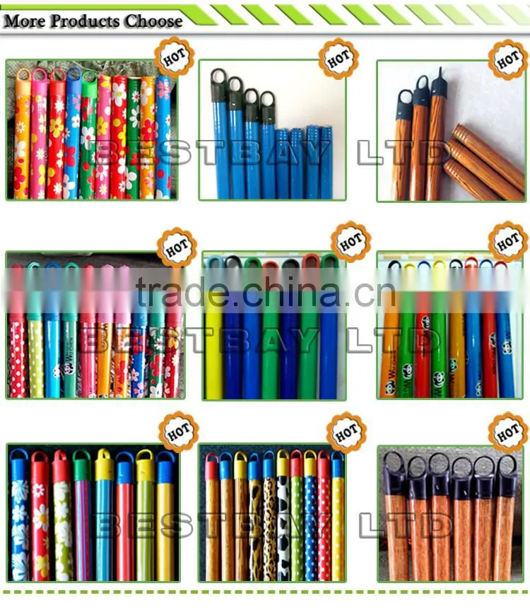 120X2.2cm pvc coated broom wooden handle/pvc coated broom wooden stick/pvc coated broomstick wood