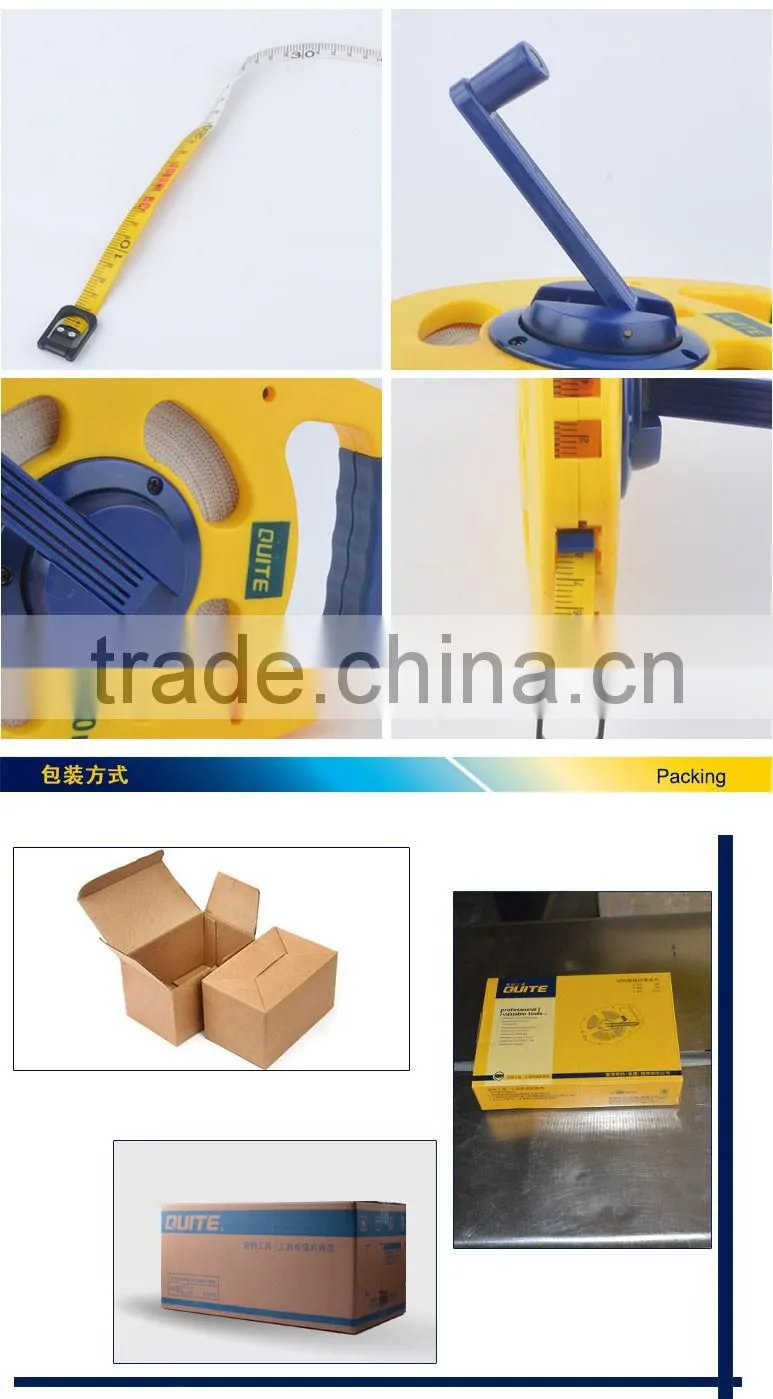 Double Sides Printed ABS Case Fibreglass Long Fabric Tape Measure Open Reel series Fiberglass Long Machinist Tape Measure