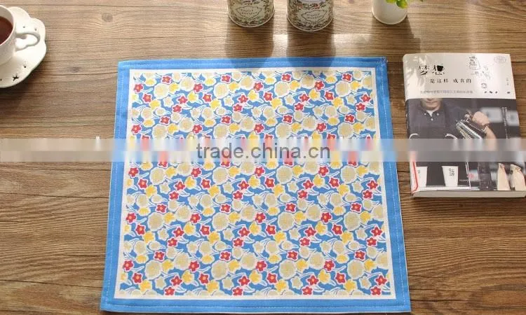 Classical European Priting Table Napkin Linen Cotton Folding Design Dinner Napkin