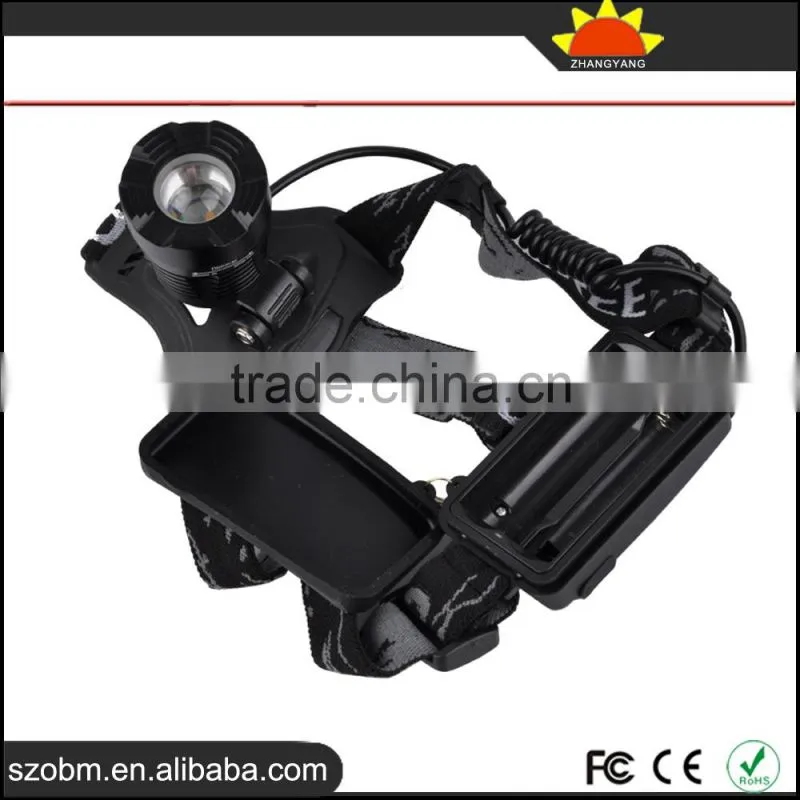XP-E 2 Bulbs White and Yellow Light LED 4 Mode Zoom Adjustable Headlamp