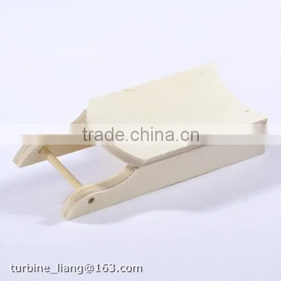 Wooden Art Crift Sled Wood Sled For Christmas Decoration
