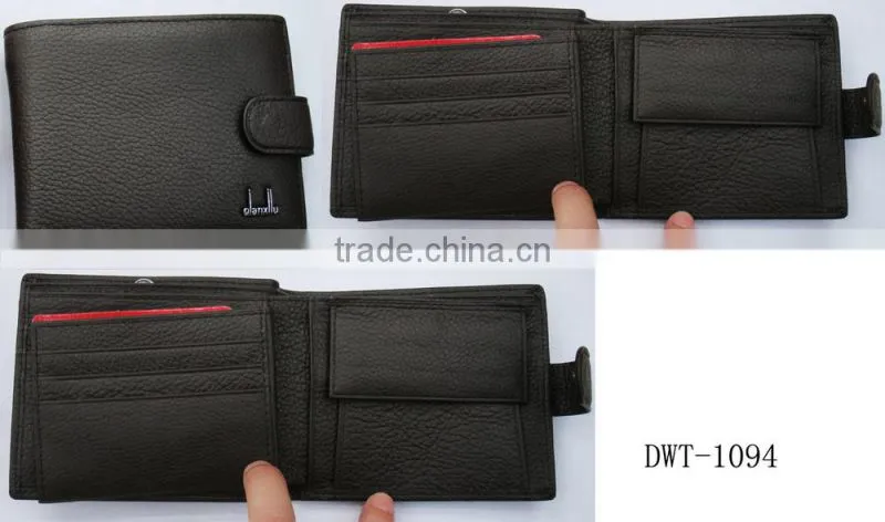 Fashion black brown napa genuine leather purse wallet money for men