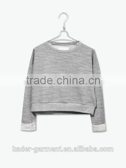 Custom Womens Long Sleeve Sweatshirt, Ladies Crop Top, Crewneck Sweatshirt