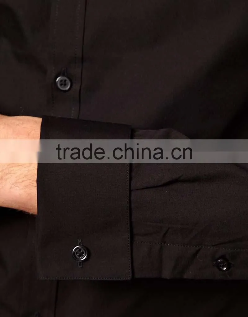 black double cuff business shirt bulk sale