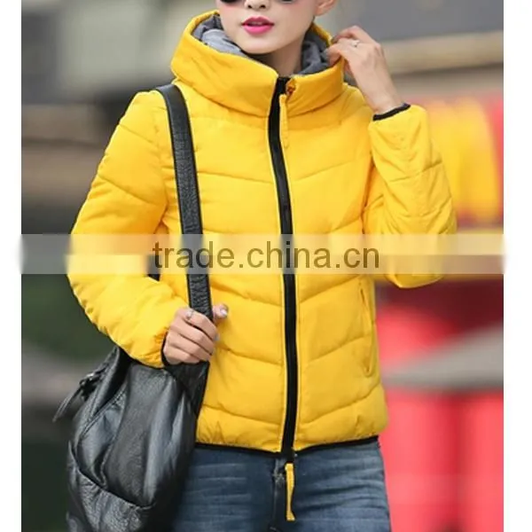 2015 New Fashion Portable Outdoor Women Short Padded Jacket