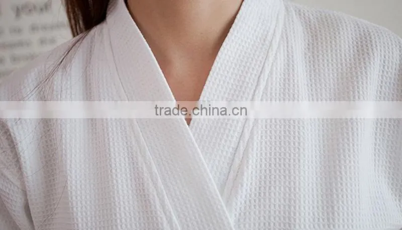 Weave Cotton Unisex Waffle BathRobes For Hotel