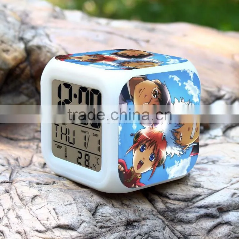 (Hot Anime) Led clock Gin Tama Alarm clock,LED digital clock, low price led digital clock display