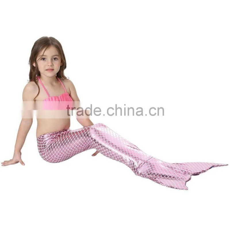 3pcs Swimmable Mermaid Tail with Monofin Swimming Mono Flippers Swimwear
