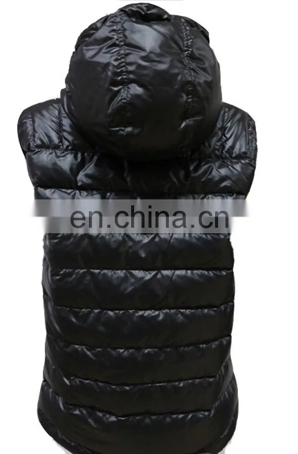 bright waterproof shell down sleeveless jacket for woman winter wear