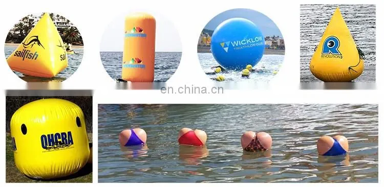 Inflatable swim buoy marks 4M Floating tubes inflatable long tube
