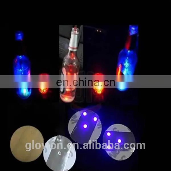 New design LED 3M Sticker plastic drink coasters