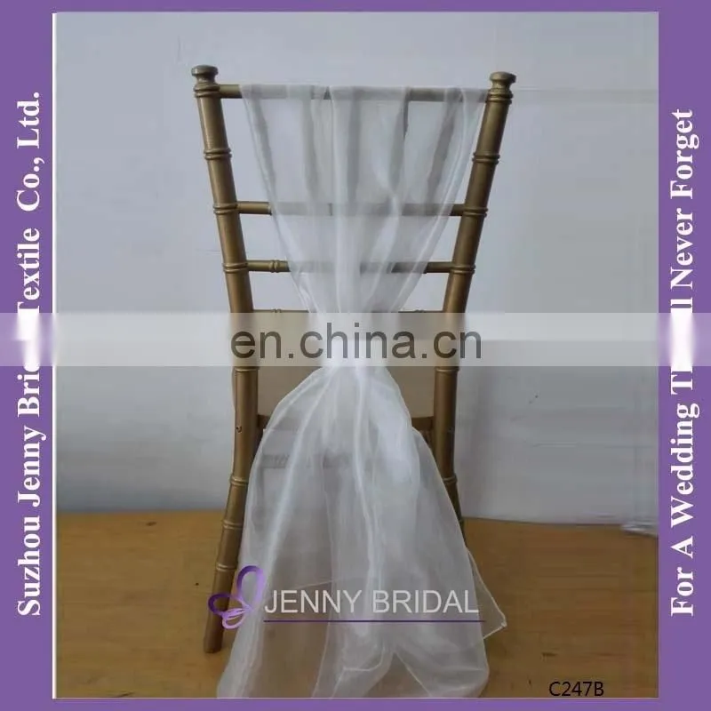SH043H purple chiffon chair sash buckle