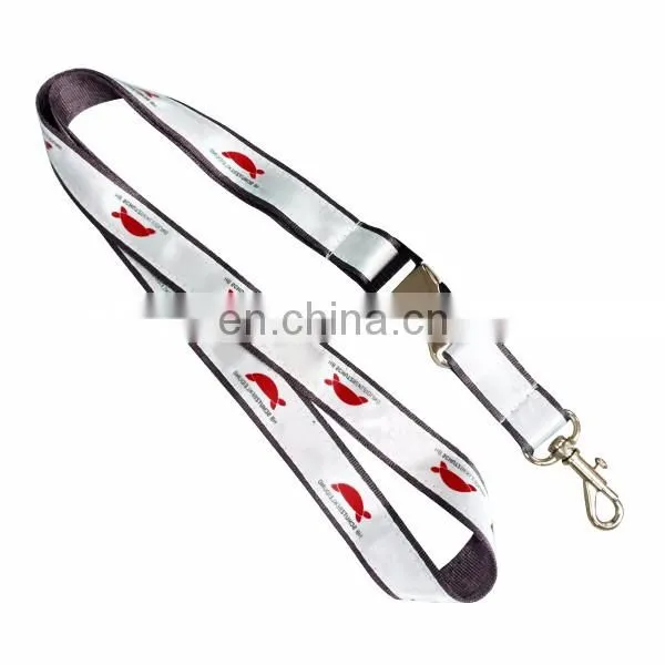 Custom double layers satin lanyard