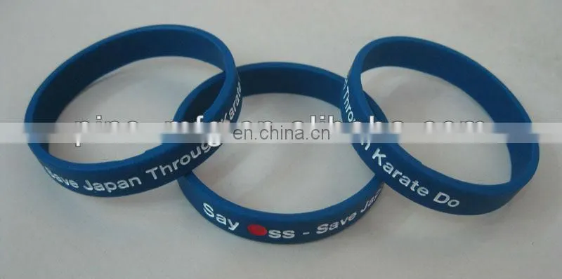 debossed full color silicone wristbands
