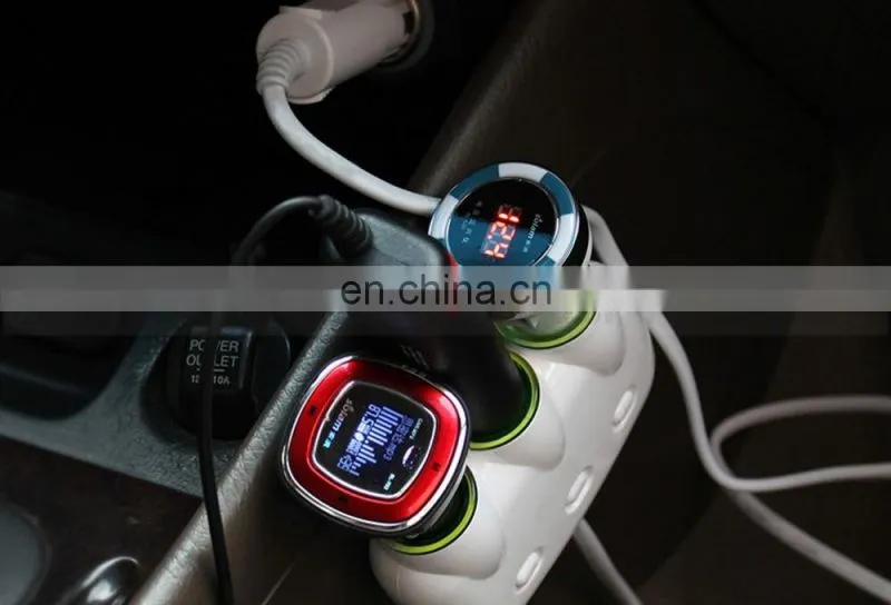 3 Way Auto Dual USB Port Car Cigarette Lighter Socket Adapter Charger for iPhone Samsung Phone