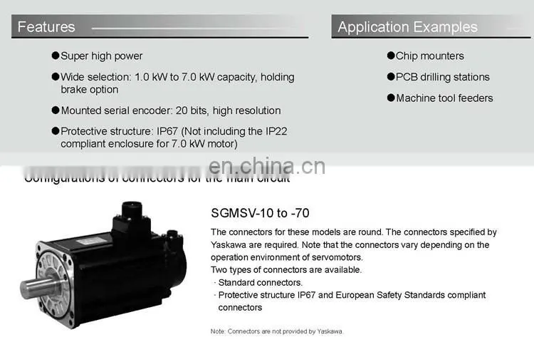 Brand new YASKAWA servo motor 200V 1.5KW SGMSV-15ADA6C