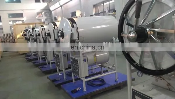 sterilization equipments cylindrical pressure steam sterilizer with an electrical heater