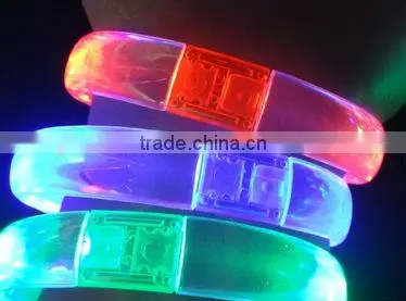 New design LED glowing silicone magnetic bracelet